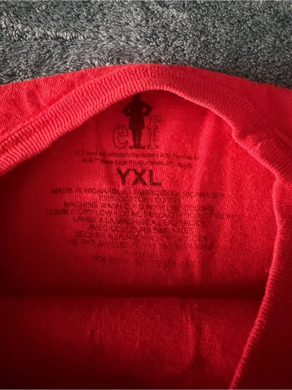 Elf Movie Omg! Santa! Long Sleeve Red Shirt Will Ferrel YXL